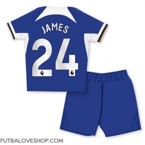 Dres Chelsea Reece James #24 Domáci pre deti 2023-24 Krátky Rukáv (+ trenírky)